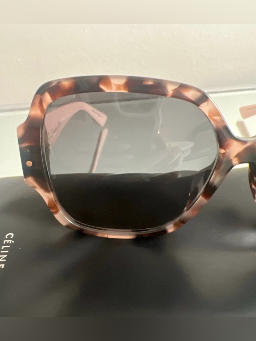 Lady Dior Studs Square Sunglasses In Havana/light Pink - Picture 8 of 9